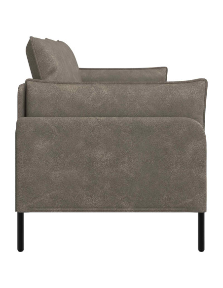 Divano a 2 Posti Grigio 188 x 81 x 89 cm Similpelle