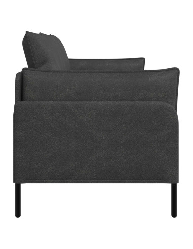 Divano a 2 Posti Nero 188 x 81 x 89 cm Similpelle