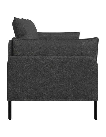 Divano a 2 Posti Nero 188 x 81 x 89 cm Similpelle