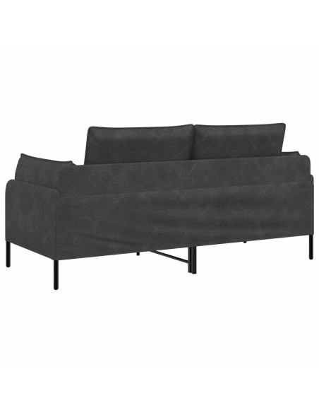 Divano a 2 Posti Nero 188 x 81 x 89 cm Similpelle