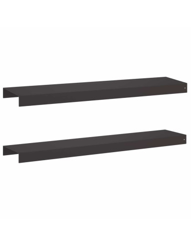 Profilo di copertura per giardino 2 pz 100 x 20 x 5 cm Acciaio