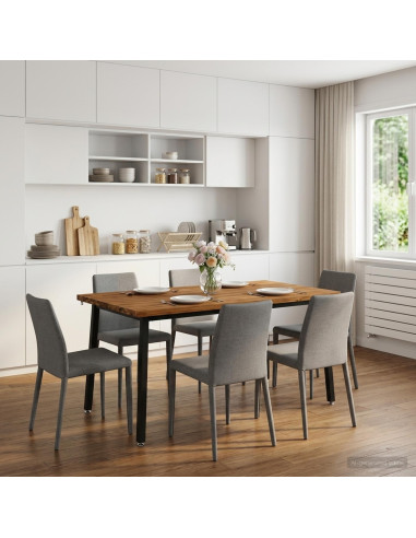 Tavolo da pranzo quadrato 160 x 90 x 75 cm Naturale