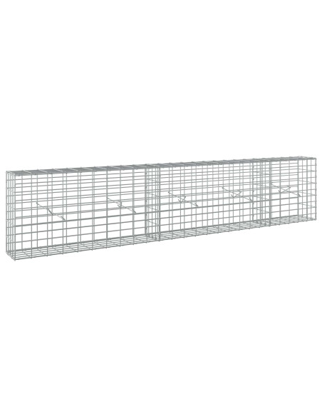 Gabione con Filo da 3,5 mm e Rete da 5x10 cm 250x20x50 cm