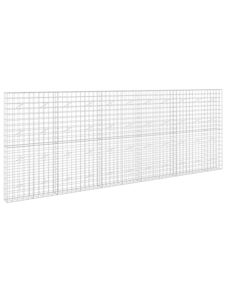 Gabione con filo da 5 mm e rete 10x10 cm 550x20x200 cm