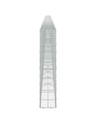 Gabione con filo da 5 mm e rete 10x10 cm 1150x20x100 cm