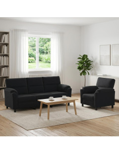 Set di divani 2 pcs Nero Velluto