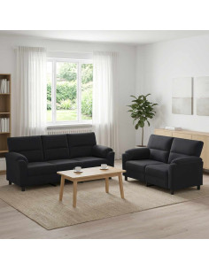 Set di divani 2 pcs Nero Velluto