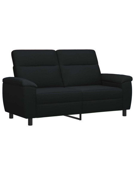 Set di divani 2 pcs Nero Tessuto