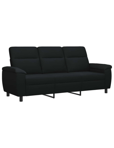 Set di divani 2 pcs Nero Tessuto