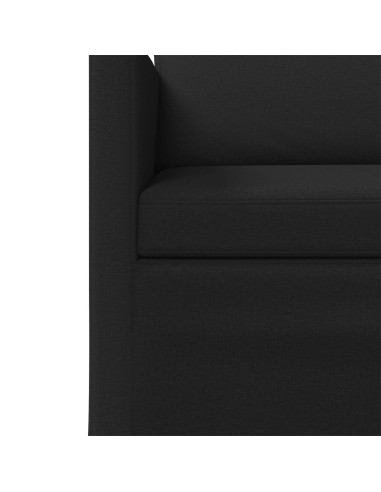 Set di divani 2 pcs Nero Tessuto