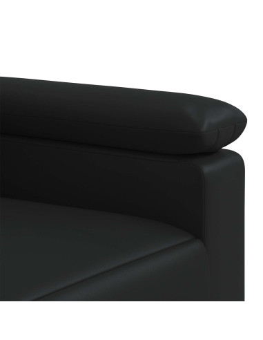 Set di divani 2 pcs Nero Similpelle