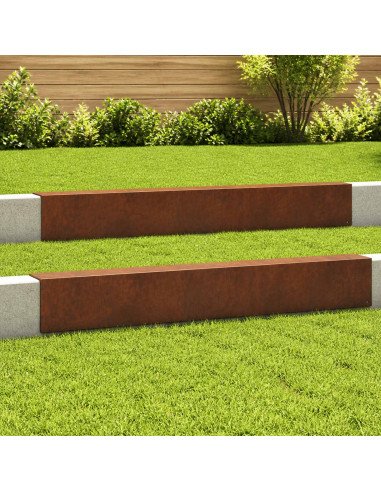 Profilo di copertura per giardino 2 pz 100 x 6 x 15 cm
