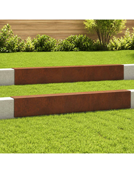 Profilo di copertura per giardino 2 pz 100 x 6 x 15 cm