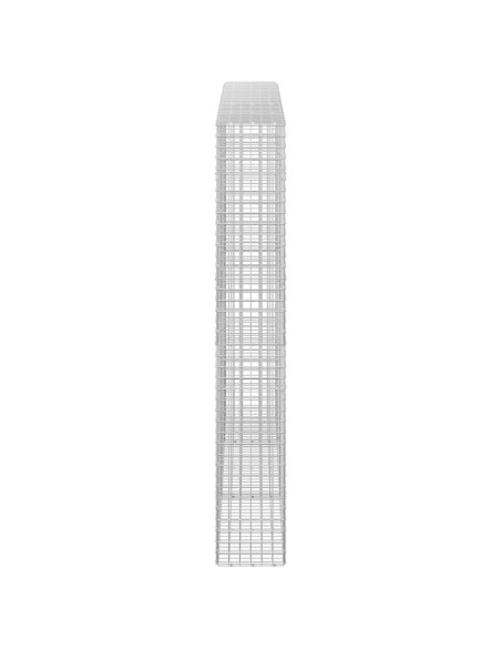 Gabione con filo da 5 mm e rete da 5x5 cm 250x30x200 cm