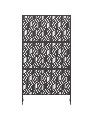 Schermo per Privacy 100 x 50 x 180 cm Acciaio Nero