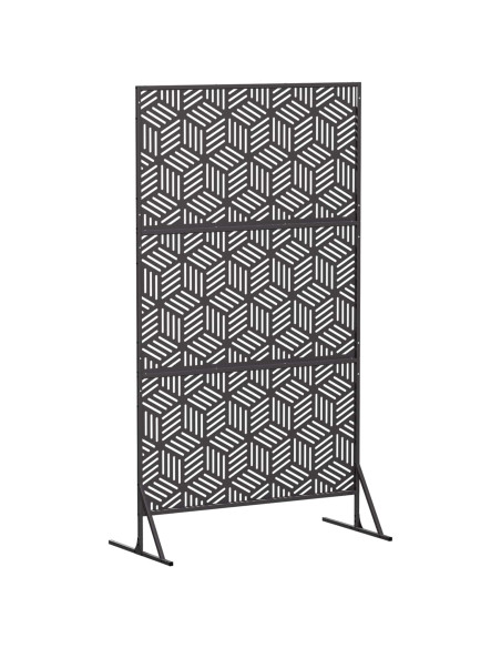 Schermo per Privacy 100 x 50 x 180 cm Acciaio Nero