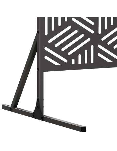 Schermo per Privacy 100 x 50 x 180 cm Acciaio Nero