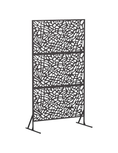 Schermo per Privacy 100 x 50 x 180 cm Acciaio Nero