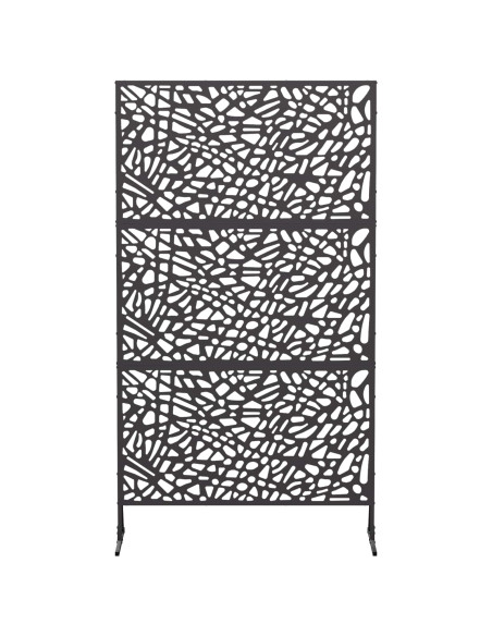 Schermo per Privacy 100 x 50 x 180 cm Acciaio Nero