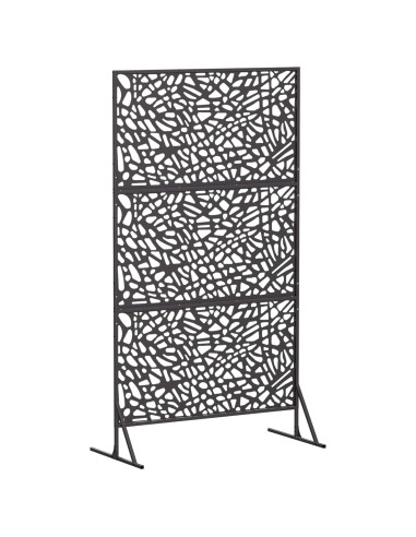 Schermo per Privacy 100 x 50 x 180 cm Acciaio Nero