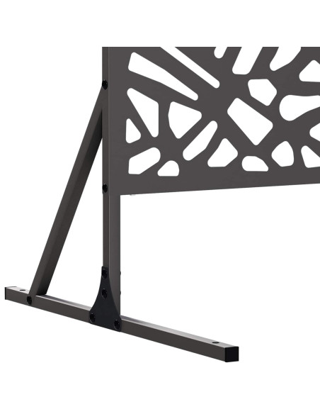 Schermo per Privacy 100 x 50 x 180 cm Acciaio Nero