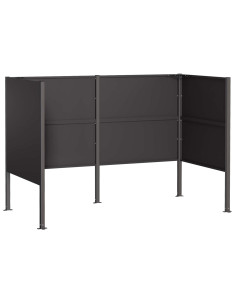 Schermo per bidone della spazzatura 167 x 85 x 113 cm Acciaio 2
