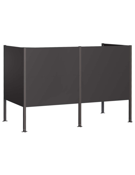 Schermo per bidone della spazzatura 167 x 85 x 113 cm Acciaio
