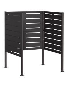 Schermo per bidone della spazzatura 85 x 85 x 113 cm Acciaio 2