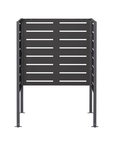 Schermo per bidone della spazzatura 85 x 85 x 113 cm Acciaio
