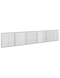 Gabione con Filo da 5 mm e Rete da 5x10 cm 550x20x100 cm 2