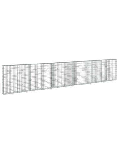 Gabione con Filo da 5 mm e Rete da 5x10 cm 550x20x100 cm