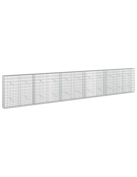 Gabione con Filo da 5 mm e Rete da 5x10 cm 550x20x100 cm