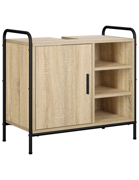 Set di Armadi da Bagno 2 pz Rovere Sonoma 65,5 x 34 x 61 cm