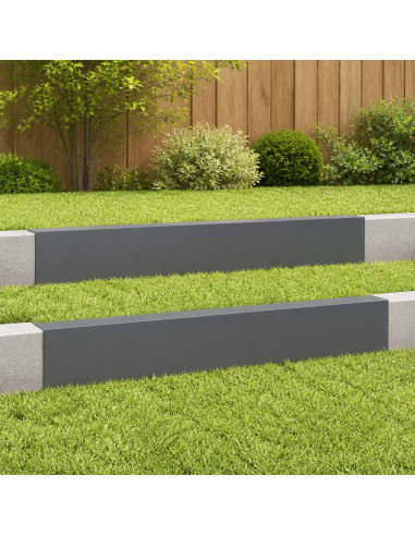 Profilo di copertura per giardino 2 pz 100 x 6 x 15 cm Acciaio