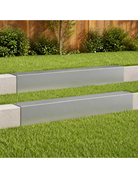 Profilo di copertura per giardino 2 pz 100 x 15 x 15 cm