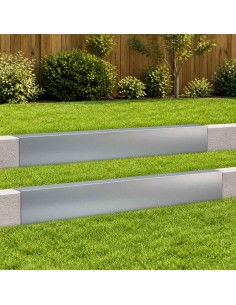 Profilo di copertura per giardino 2 pz 100 x 6 x 15 cm