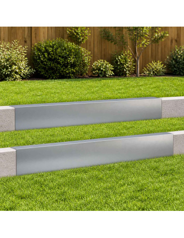 Profilo di copertura per giardino 2 pz 100 x 6 x 15 cm