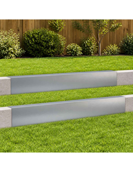 Profilo di copertura per giardino 2 pz 100 x 6 x 15 cm