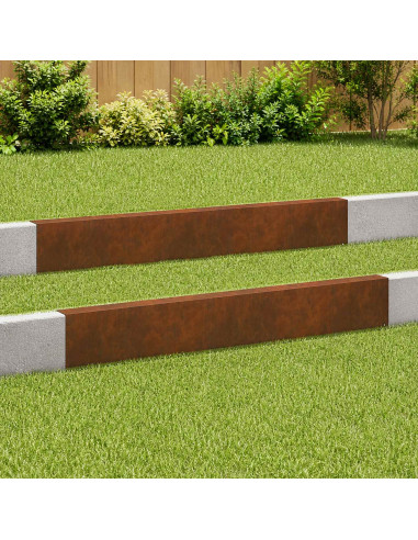 Profilo di copertura per giardino 2 pz 100 x 5 x 15 cm