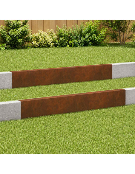 Profilo di copertura per giardino 2 pz 100 x 5 x 15 cm