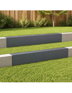 Profilo di copertura per giardino 2 pz 100 x 10 x 15 cm Acciaio