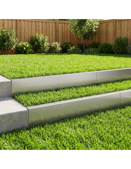 Profilo di copertura per giardino 10 pz 100 x 6 x 15 cm