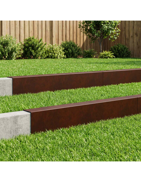 Profilo di copertura per giardino 10 pz 100 x 15 x 15 cm