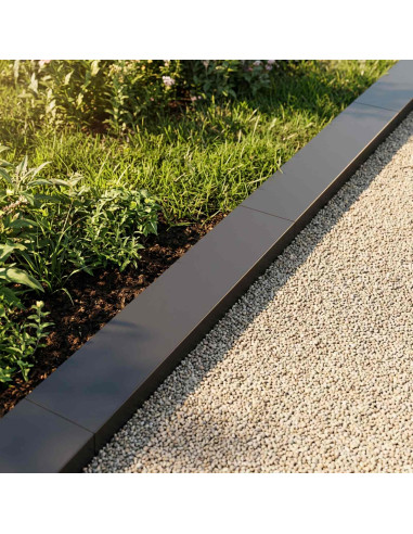 Profilo di copertura per giardino 10 pz 100 x 20 x 5 cm Acciaio