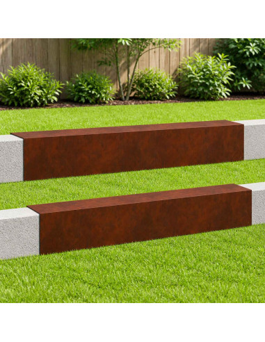 Profilo di copertura per giardino 2 pz 100 x 15 x 15 cm