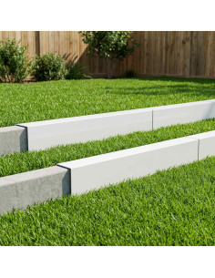 Profilo di copertura per giardino 10 pz 100 x 6 x 15 cm Acciaio