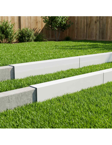 Profilo di copertura per giardino 10 pz 100 x 6 x 15 cm Acciaio