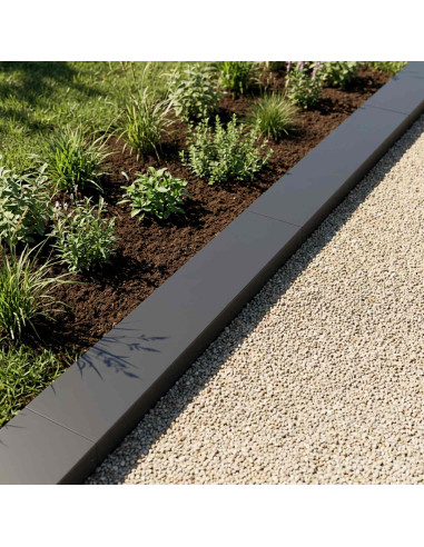 Profilo di copertura per giardino 10 pz 100 x 20 x 5 cm Acciaio