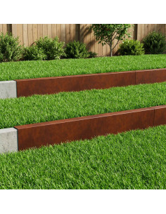 Profilo di copertura per giardino 10 pz 100 x 5 x 15 cm