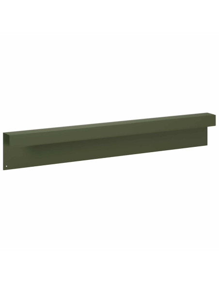Profilo di copertura per giardino 2 pz 100 x 6 x 15 cm Acciaio